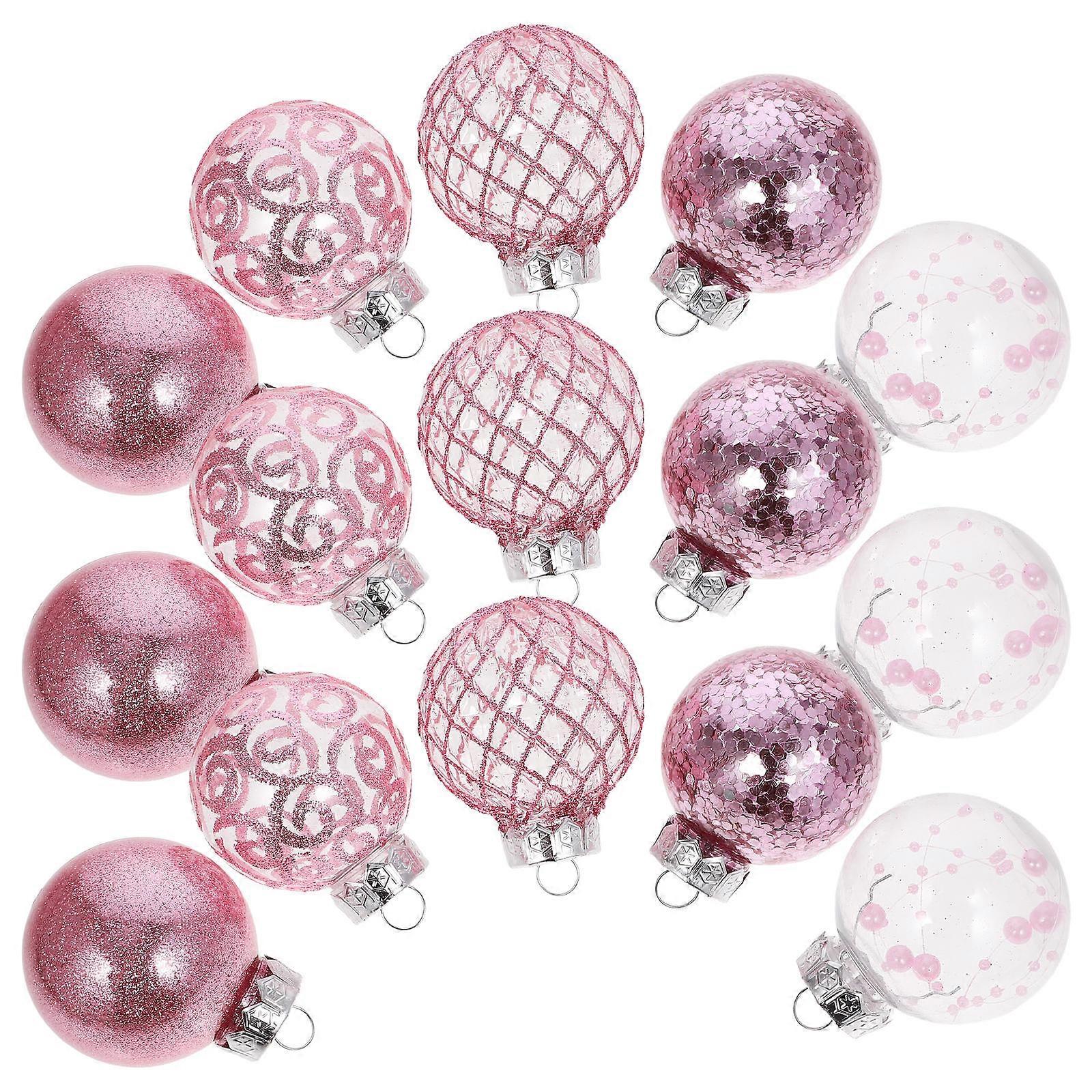 트리 장식 디자인으로 다양한 색상의 축제 축하 행사를 위한 반짝이는 크리스마스 공 장식 30Pcs