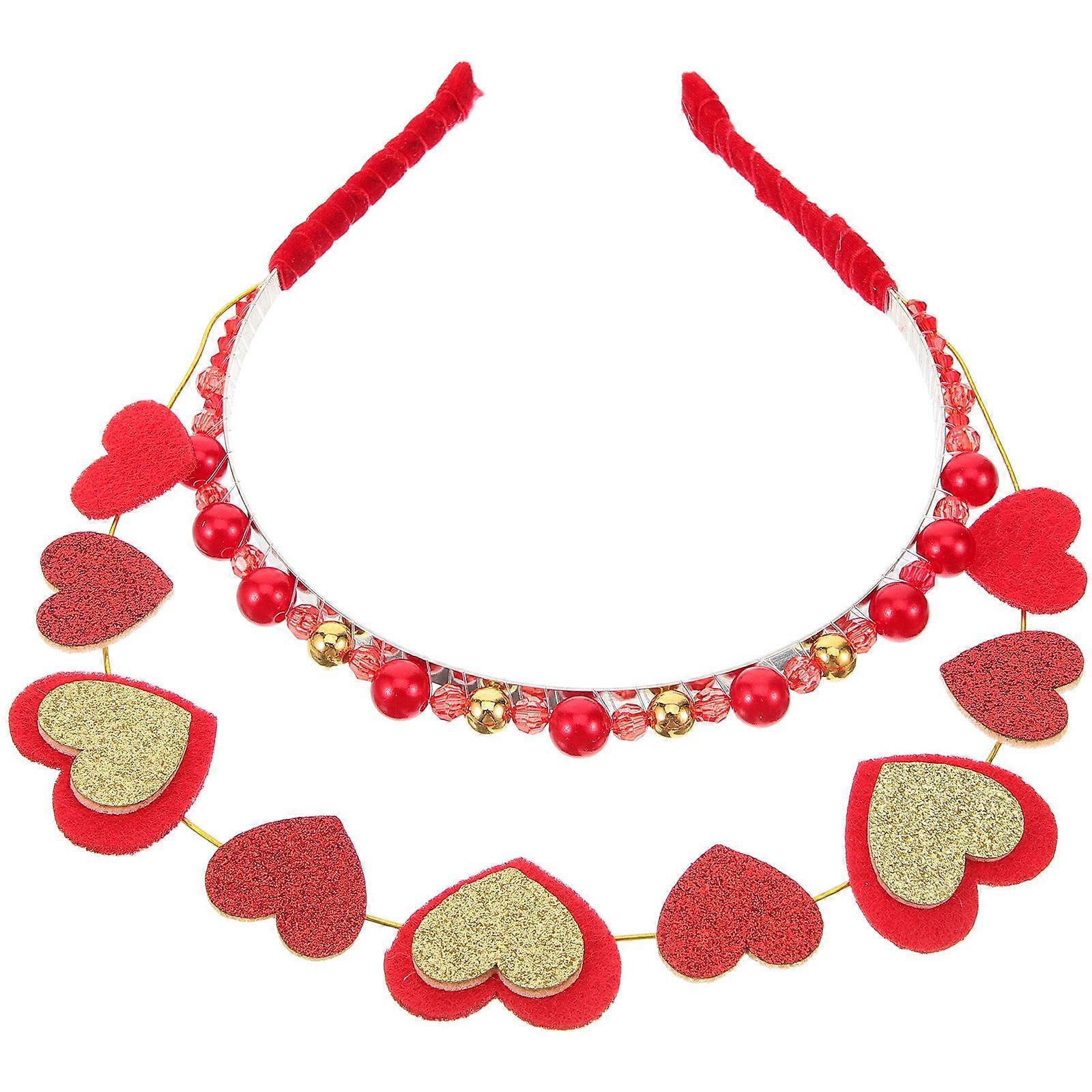 Sparkly Heart Shaped Hair Headband for Valentine's Day, Weddings, Dance & Party Performances – Stylish & Comfortable Accessory