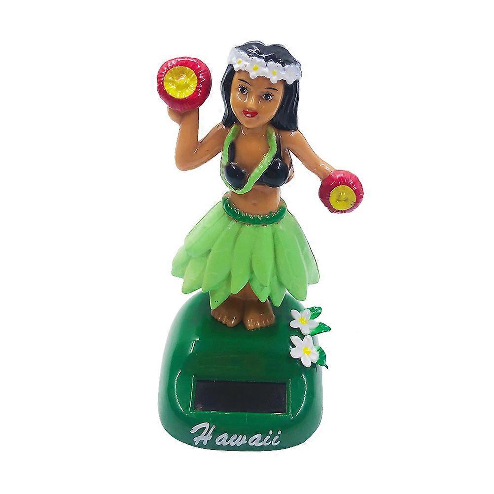 Light Powered Girl Doll Car Decoration Shaking Style B Ornament 1Pcs