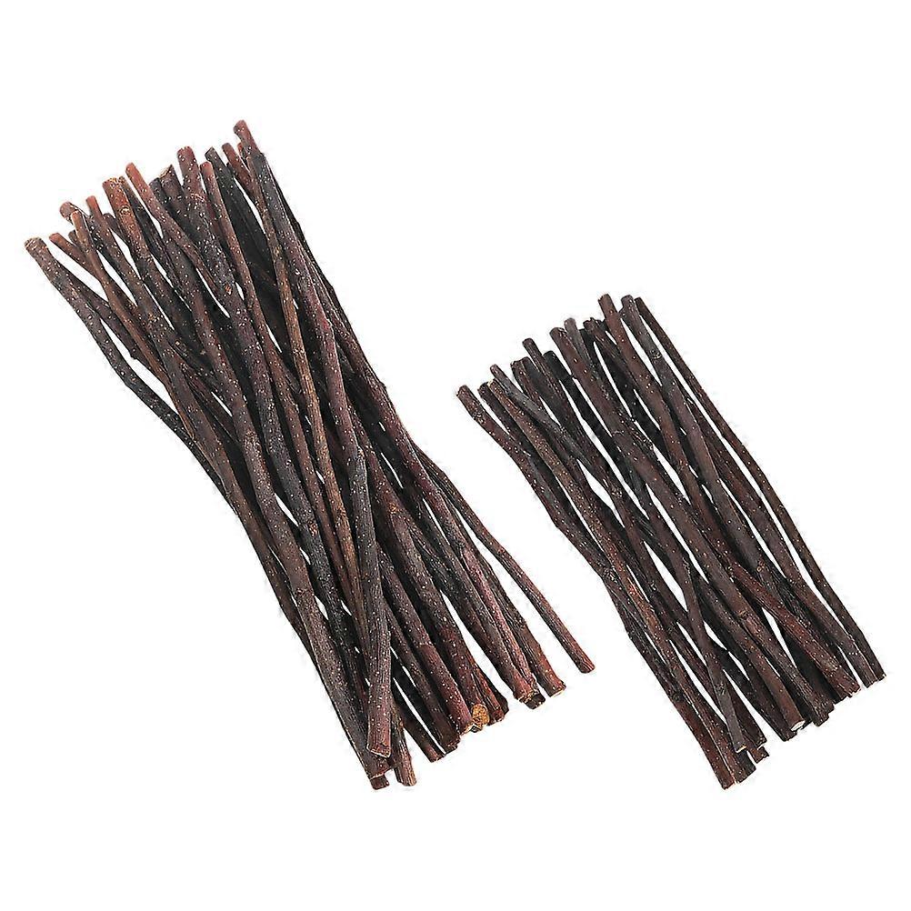 60pcs Natural Wood Sticks for Crafts – Rustic Hardwood Twigs, Unique Patterned Miniature Logs for DIY Farmhouse Decor, Photo Props, Pet Crafts, and