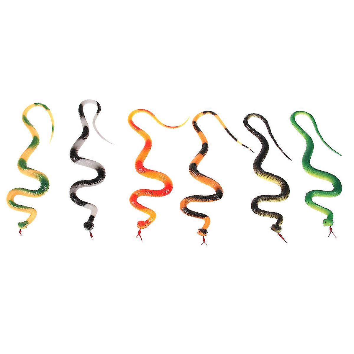 Serpent en plastique 6Pcs Unique Faux Serpent Farce Jouet Pour Les Occasions Festives Halloween Poisson D'avril Décoration Accrocheuse