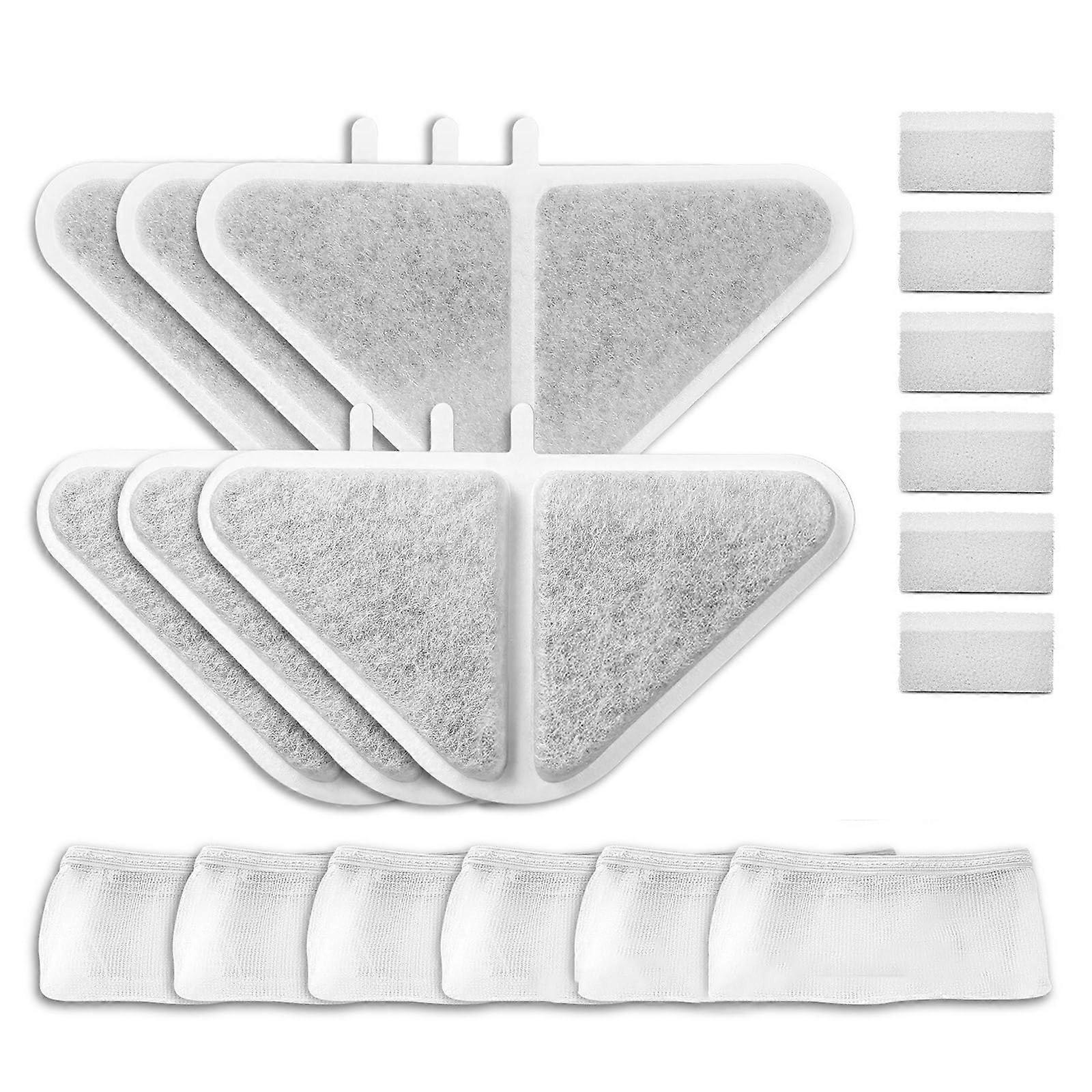 6/12 x Replacement filters for pet water fountains improve water quality, keep water clean, and maintain filtration. Replacement filter set 1.