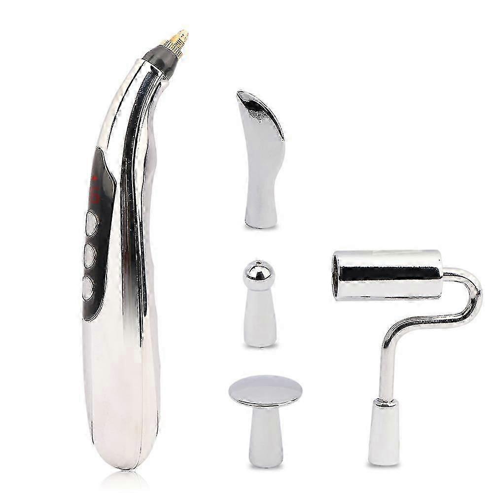 5 In 1電子鍼治療マッサージペンUSB充電式経絡エネルギーガンレーザーパルスセラピー痛み緩和フェイスリフティング