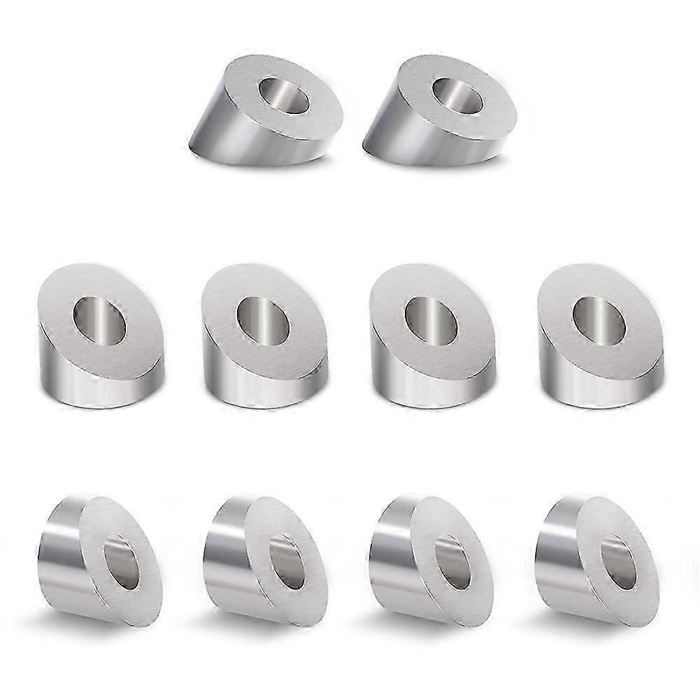 10Pack Arandela biselada angular de acero inoxidable de 30 niveles