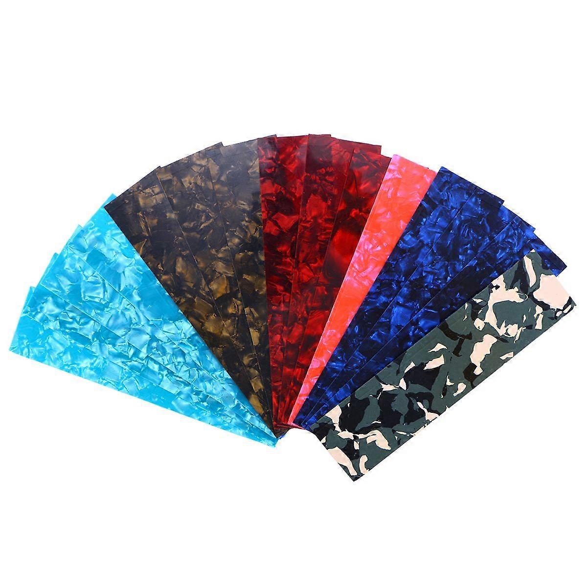 15pcs DIY Guitar Pick Punch Sheets Musicians Recommended Light Medium and Heavy Celluloid Guitar Pick Strips Three Thickness Mixed Send (Random Color