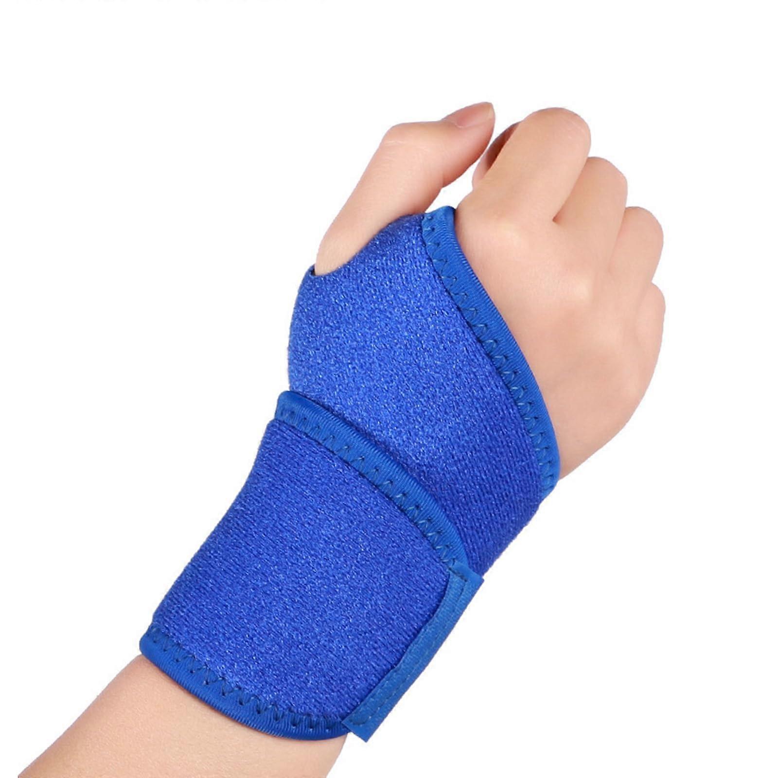 Wrist Compression Wrap Thumb And Wrist Support Brace Elastic Breathable Blue For Sports