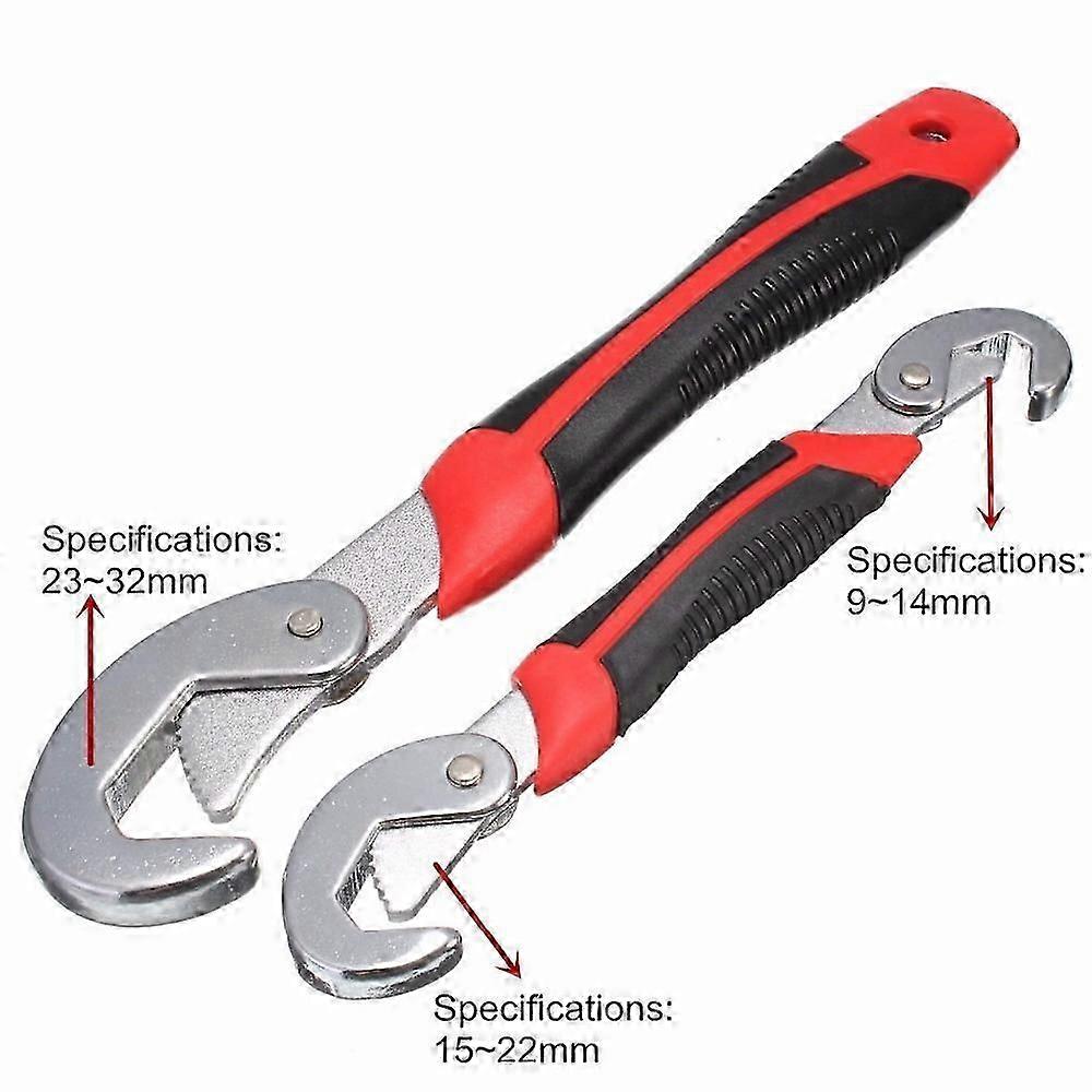 Adjustable Multi-Function Nut Wrenches 2-Piece Universal Wrench Kit