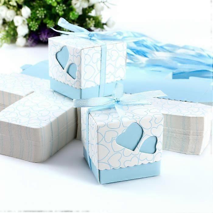 Candy Box - Unspecified - 100pcs - Light Blue - 250g Cardboard - 5x5x5 cm