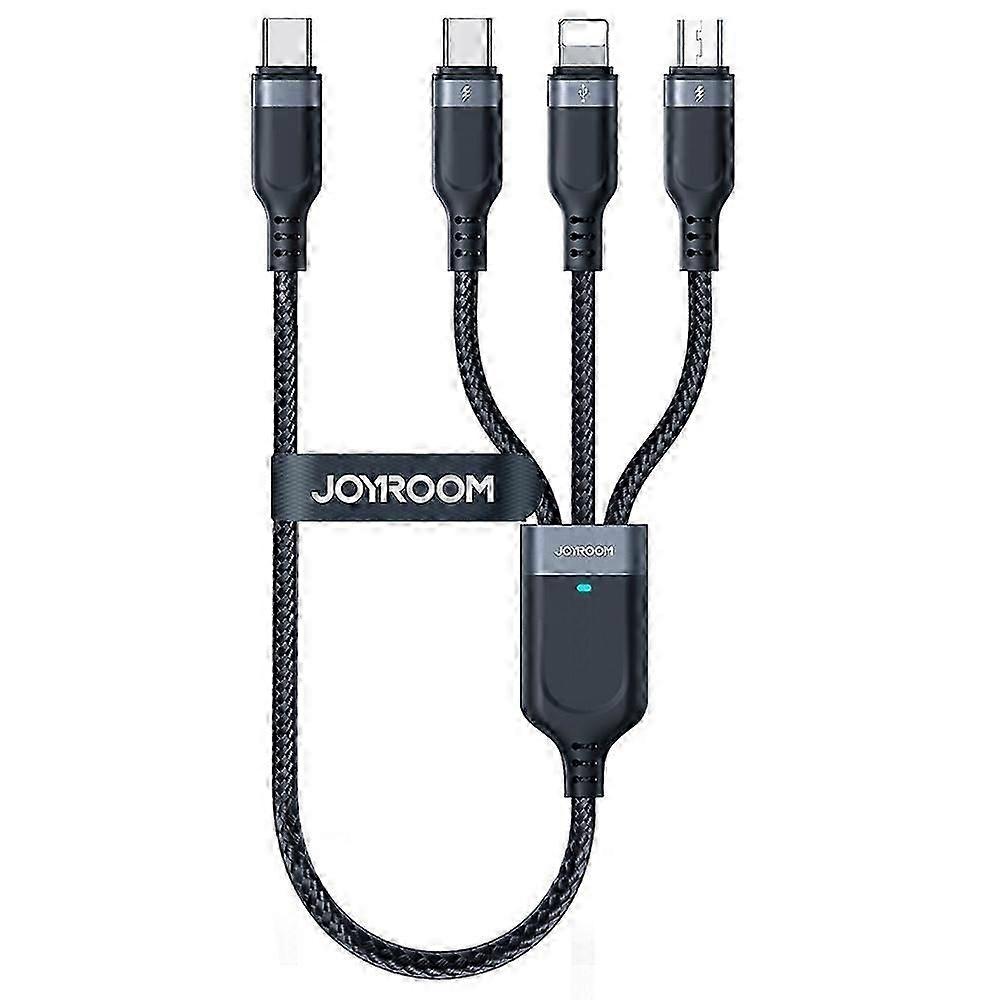 JOYROOM S-A18 0.3m Type-C to Type-C to iP Type-C Micro Fast Charging Cable Data Cord
