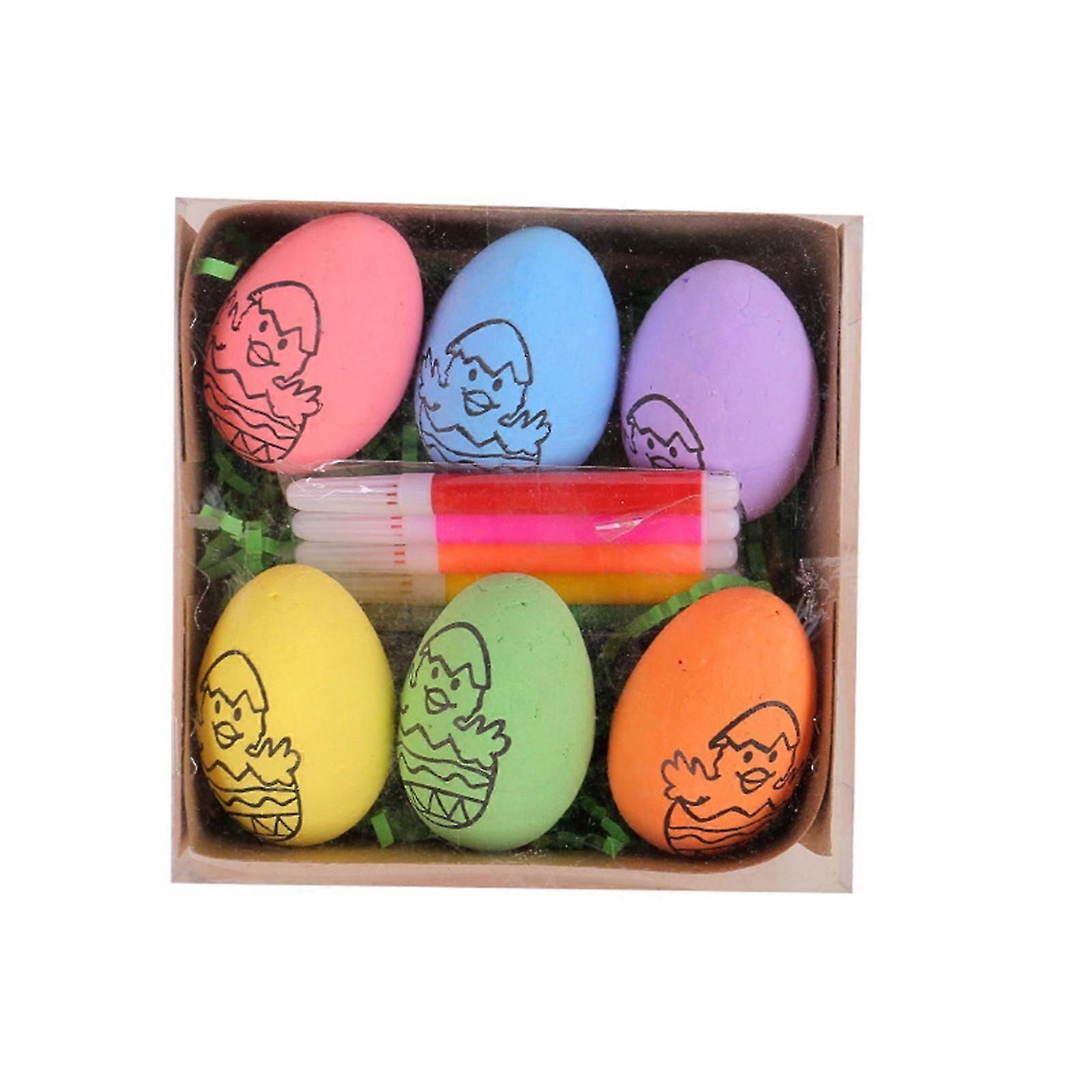 Easter Drawing Eggs Sets of 6 Kids DIY Hand Painted Set Fun and Creative for Art