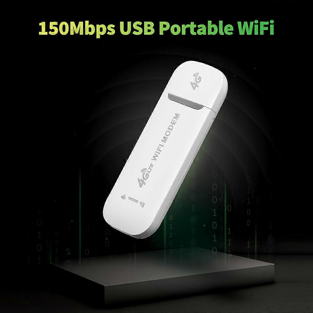 4G LTE WiFi Modem 150Mbps Portable WiFi USB WiFi Dongle with WiFi Hotspot for Europea Asia and Africa Region(White)