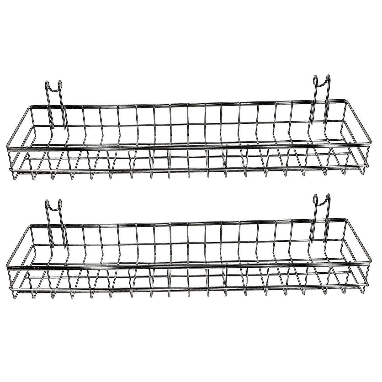 Wire Hanging Basket Hanging Basket for Space Saving Black Iron for Organizing 2Pcs