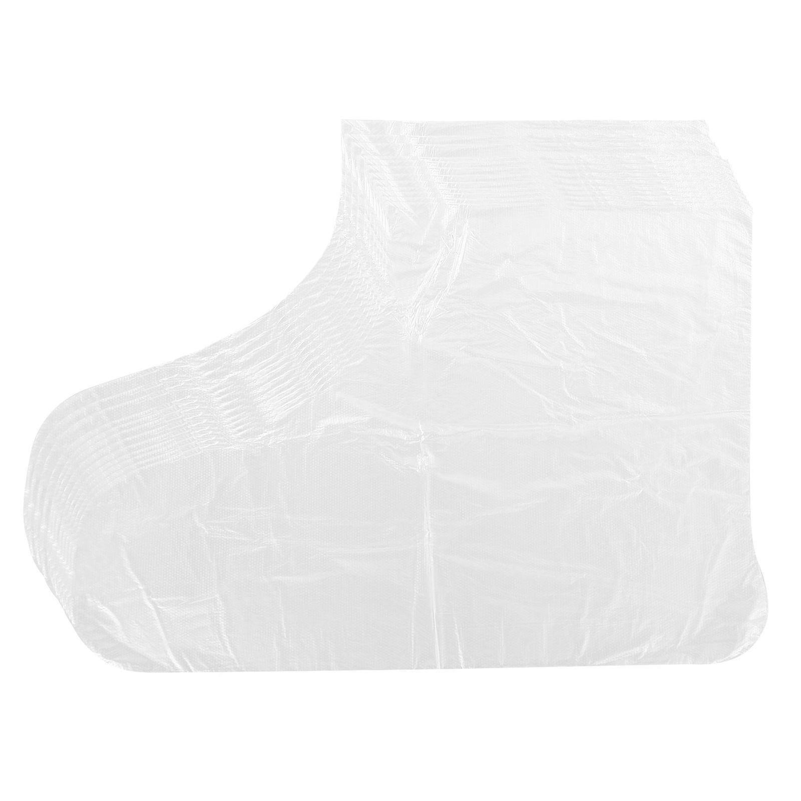 100pcs Transparent Disposable Foot Covers PE Material for Protection Use Perfect Fit