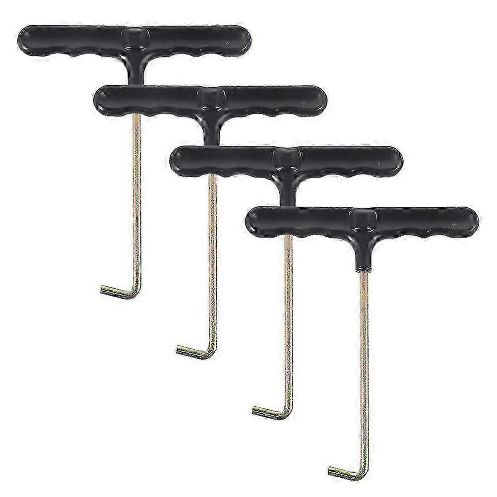 4Pcs Ice Skate Shoelace Sharpener Tool with Trampoline Hook - 13.5x11.5x1cm for Hockey & Figure Skates