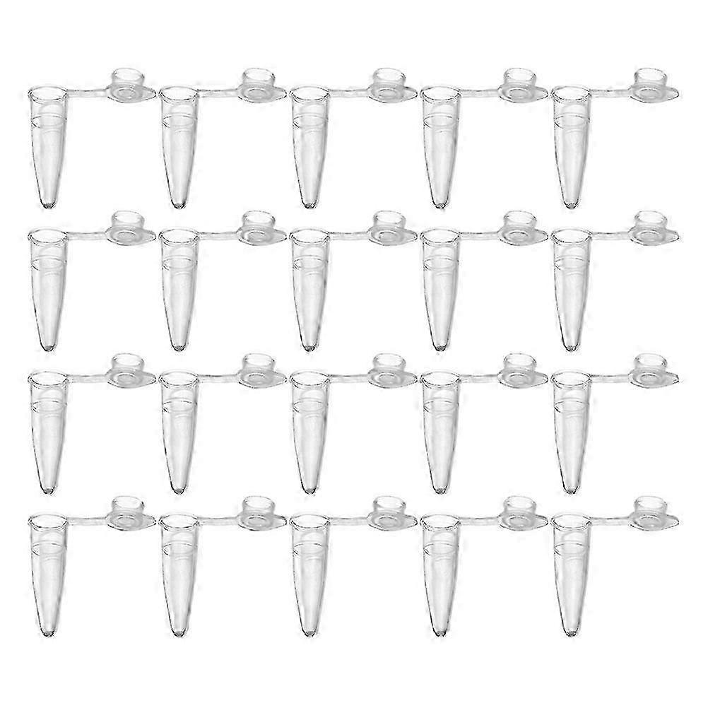 2000 Pcs 0.2ml Clear Microcentrifuge Tubes with Snap Cap, 2 x 1.8 cm, White Lab Tubes for Sample Storage