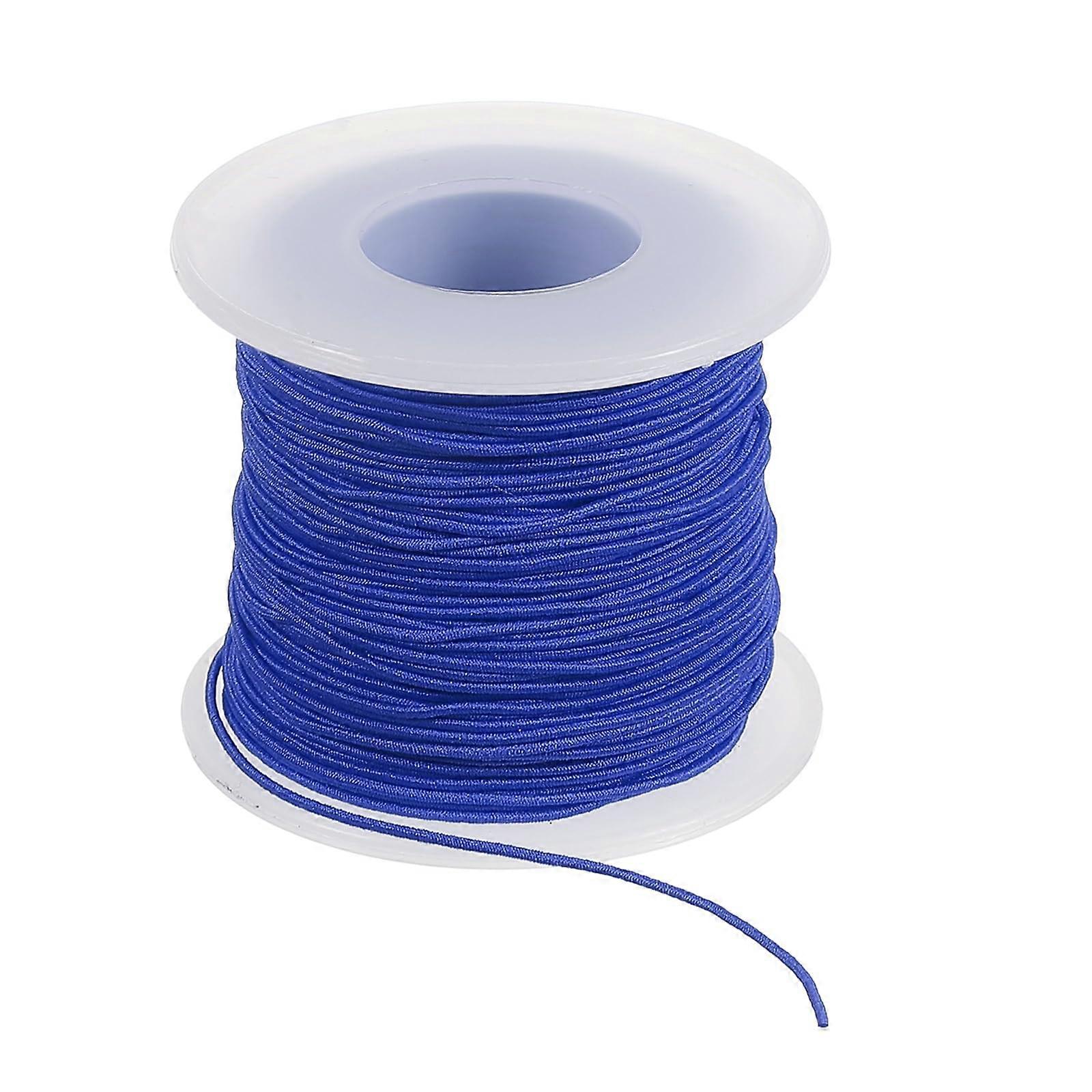 Elastic Beading String, 164 Ft / 50 M, 0.8 Mm, Sturdy Stretch Cord For Jewelry Making, Dark Blue