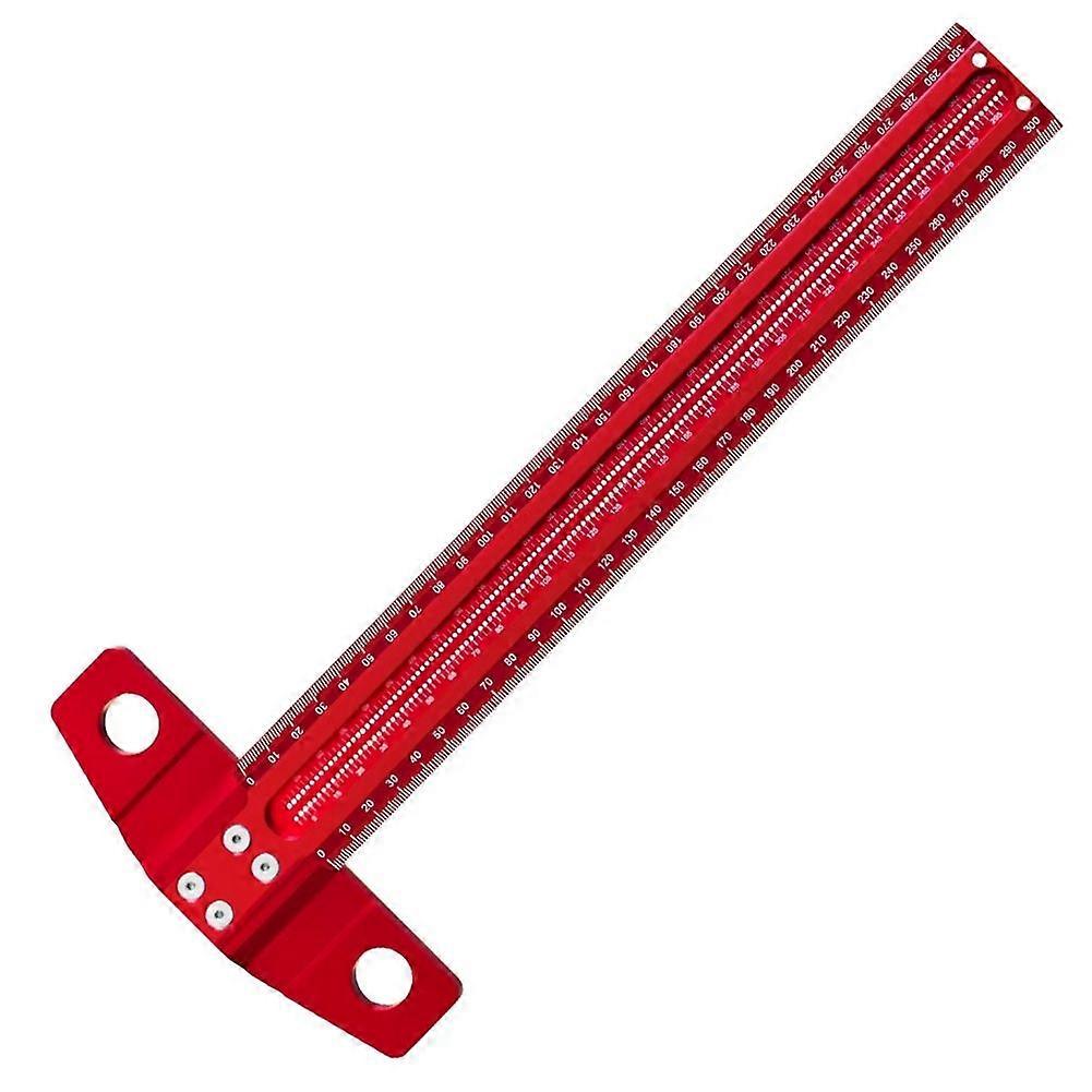 Precision Marking T-Ruler Aluminum Alloy Woodworking Scribe Marking Ruler Deluxe Crossed-Out Scribin