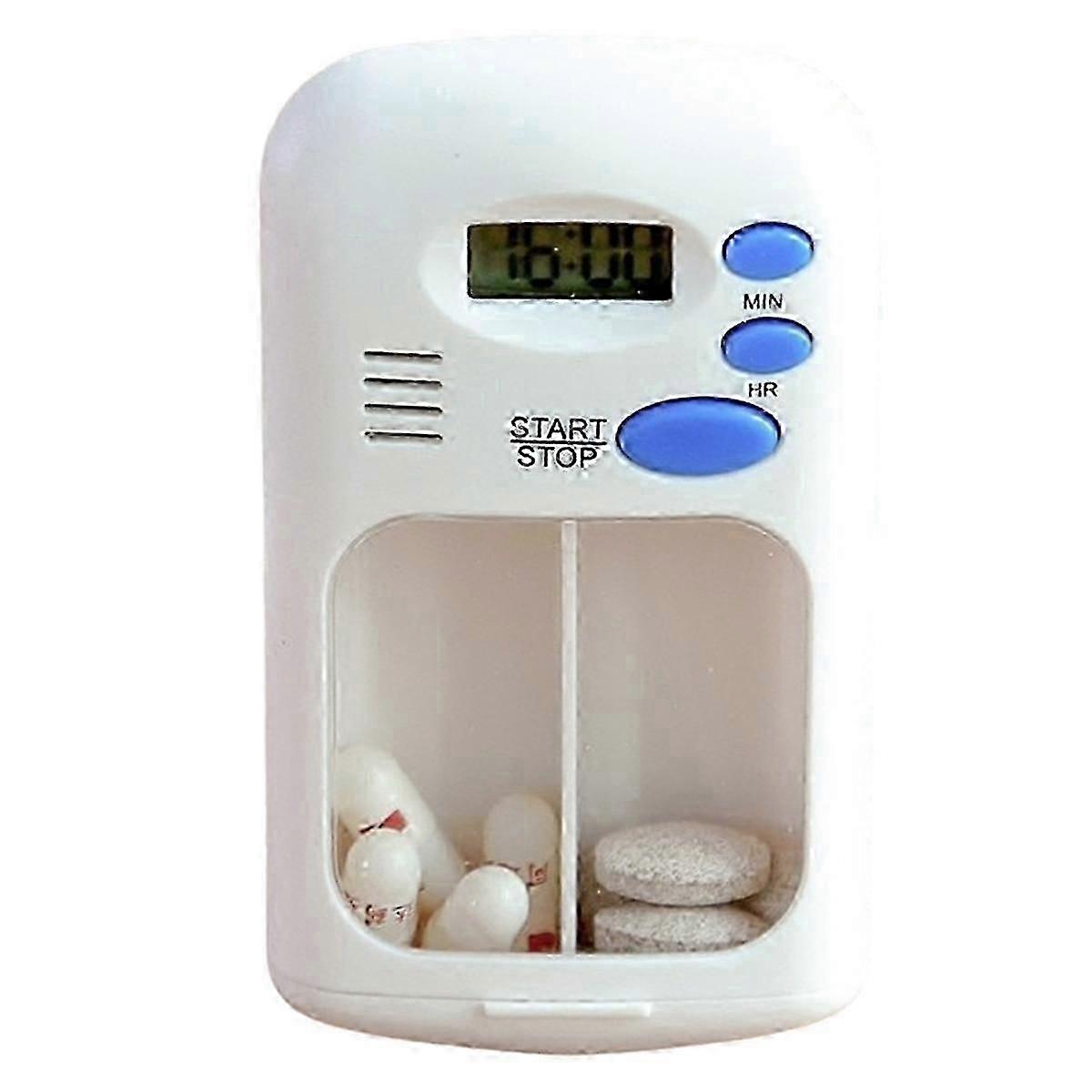 Mini Portable Pill Reminder Timer Electronic Box Organizer LED Display Medicine Case Clock Reminder