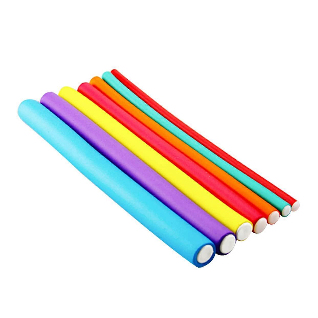 Cold Wave Hair Curling Flex Rods Roller Sticks 20 Pieces For DIY Curls No Heat Damage Random Color