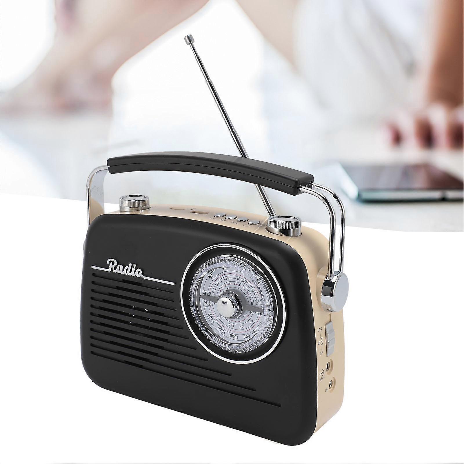 Portable Bluetooth Speaker 1200mAh FM AM SW USB Black EU Plug