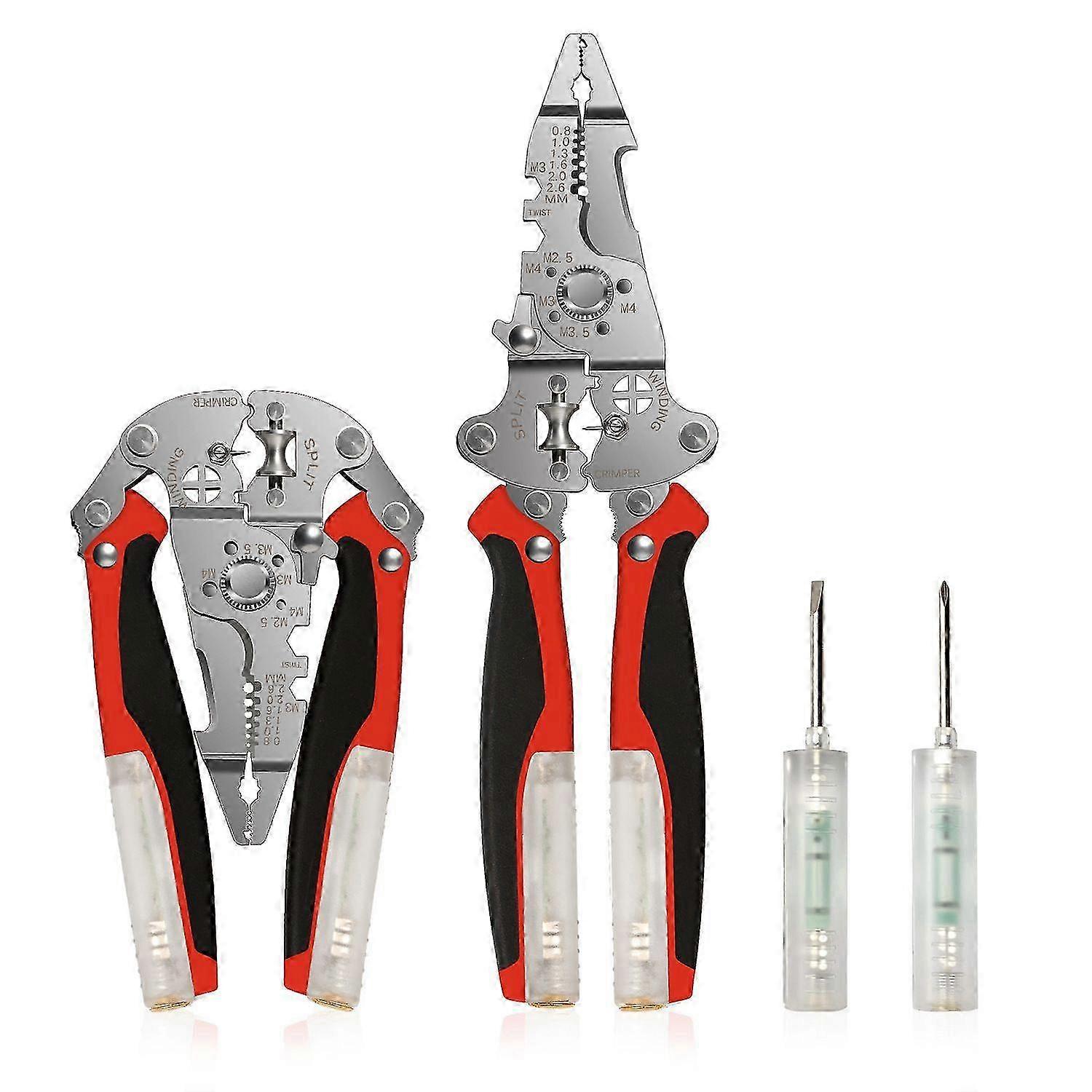 Folding Stylus Screwdriver with Wire Stripper & Electrical Pliers by Tuvilo - Multi-Tool for All Occasions