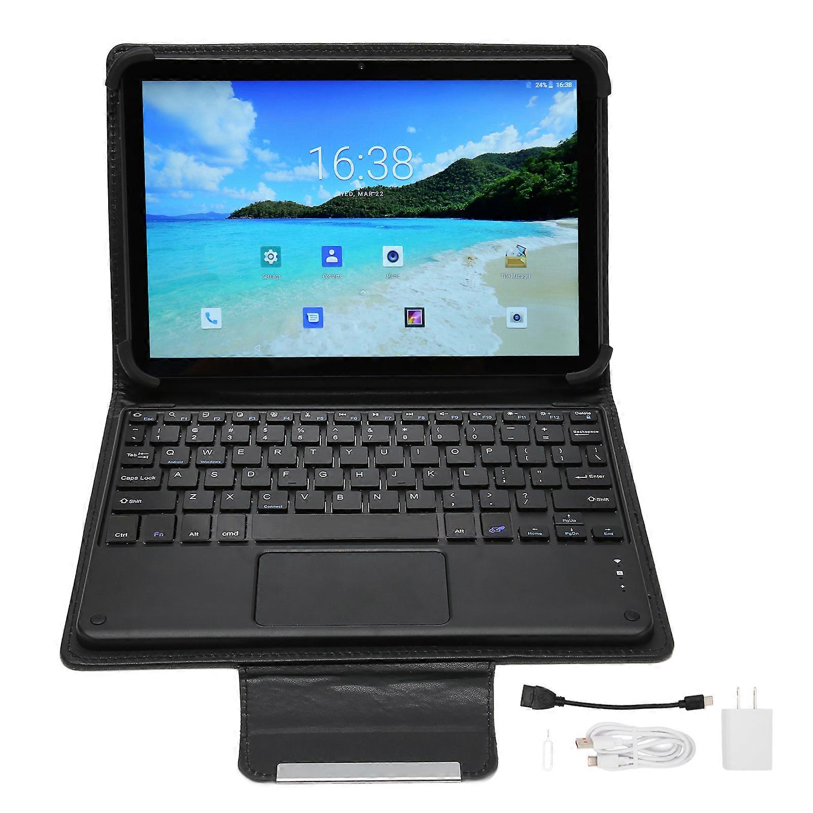 10.1 Inch 2 in 1 Tablet for Android 12, 8 Core CPU, 8GB RAM, 256GB, 5G WiFi, Keyboard