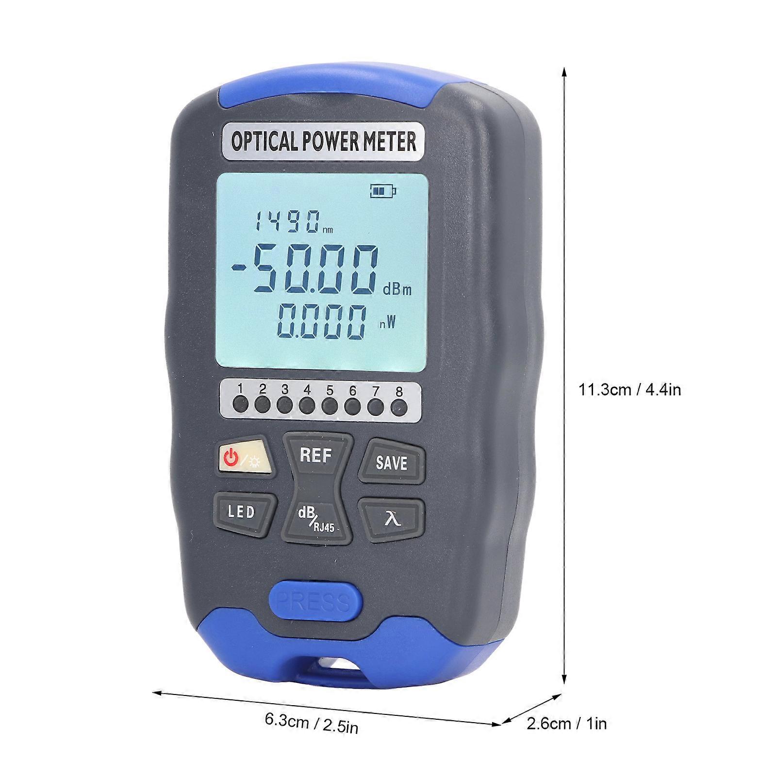 Optical Power Meter AUA DC50 -50~26dBm Red Light 15KM Tester