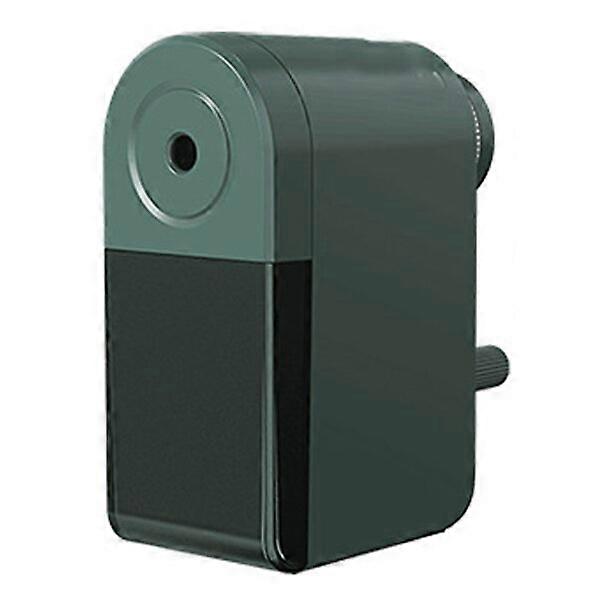 Manual pencil sharpener, green, with durable and replaceable blades