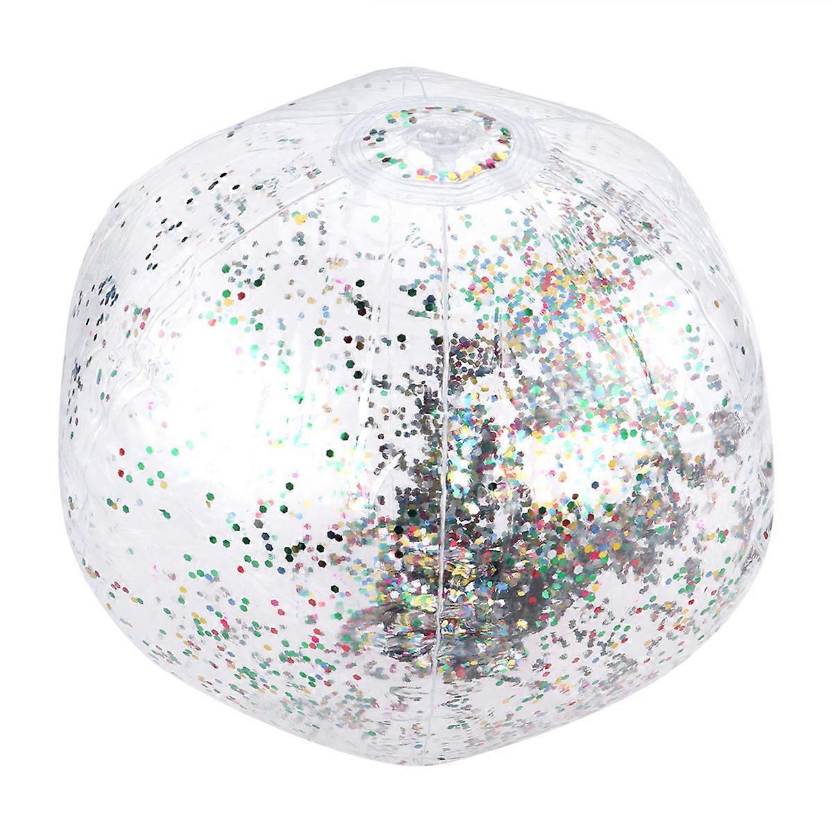 Transparent Sequin Inflatable Ball Glitter Toy for Kids Playing Safe PVC Material Easy to Use 60CM