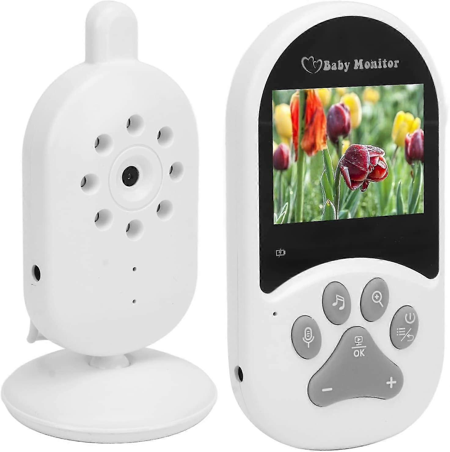 2.4 Inch Video Baby Monitor, Indoor Temperature Monitoring HD LCD Screen Infrared Night Vision Wirel