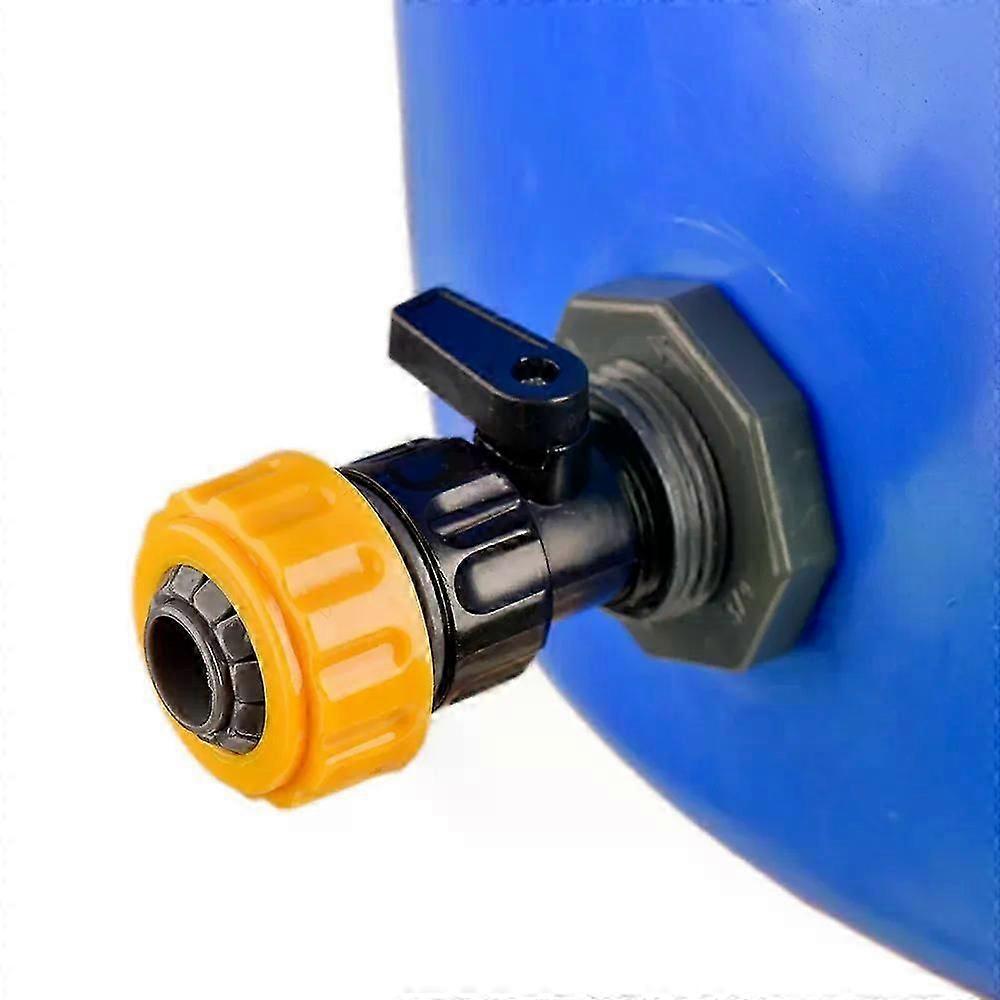 3/4 Rain Barrel Overflow Kit - Quick Connect Hose Adapter Fit For Aquariums Pools & Irrigation Systems - Plastic Bulkhead Fitting