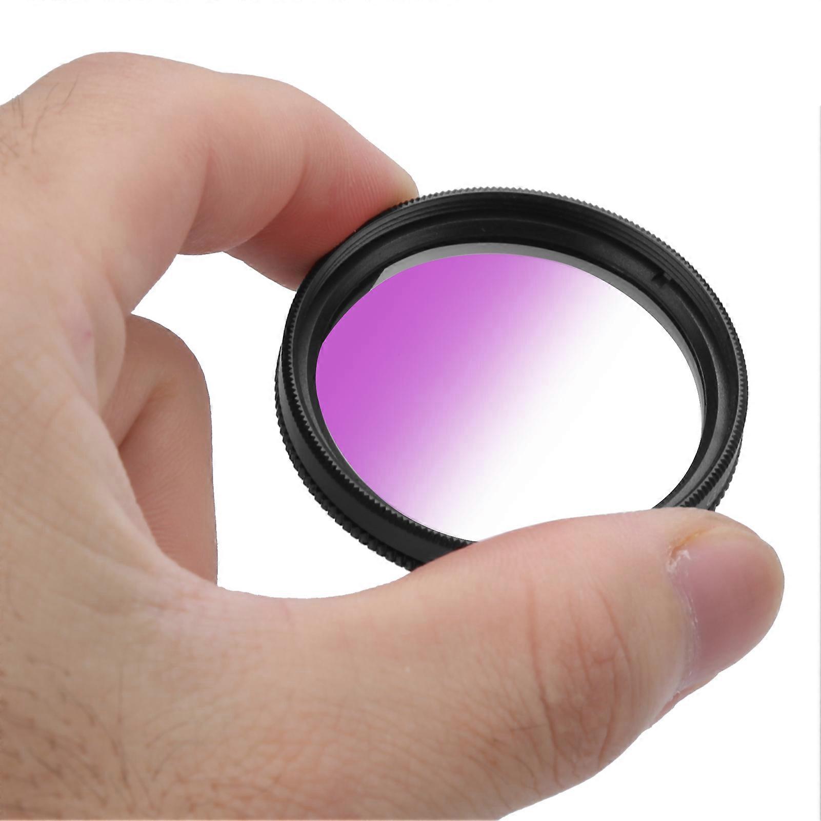 Junestar 40.5mm Waterproof Gradient Purple Lens Filter Multilayer Coating