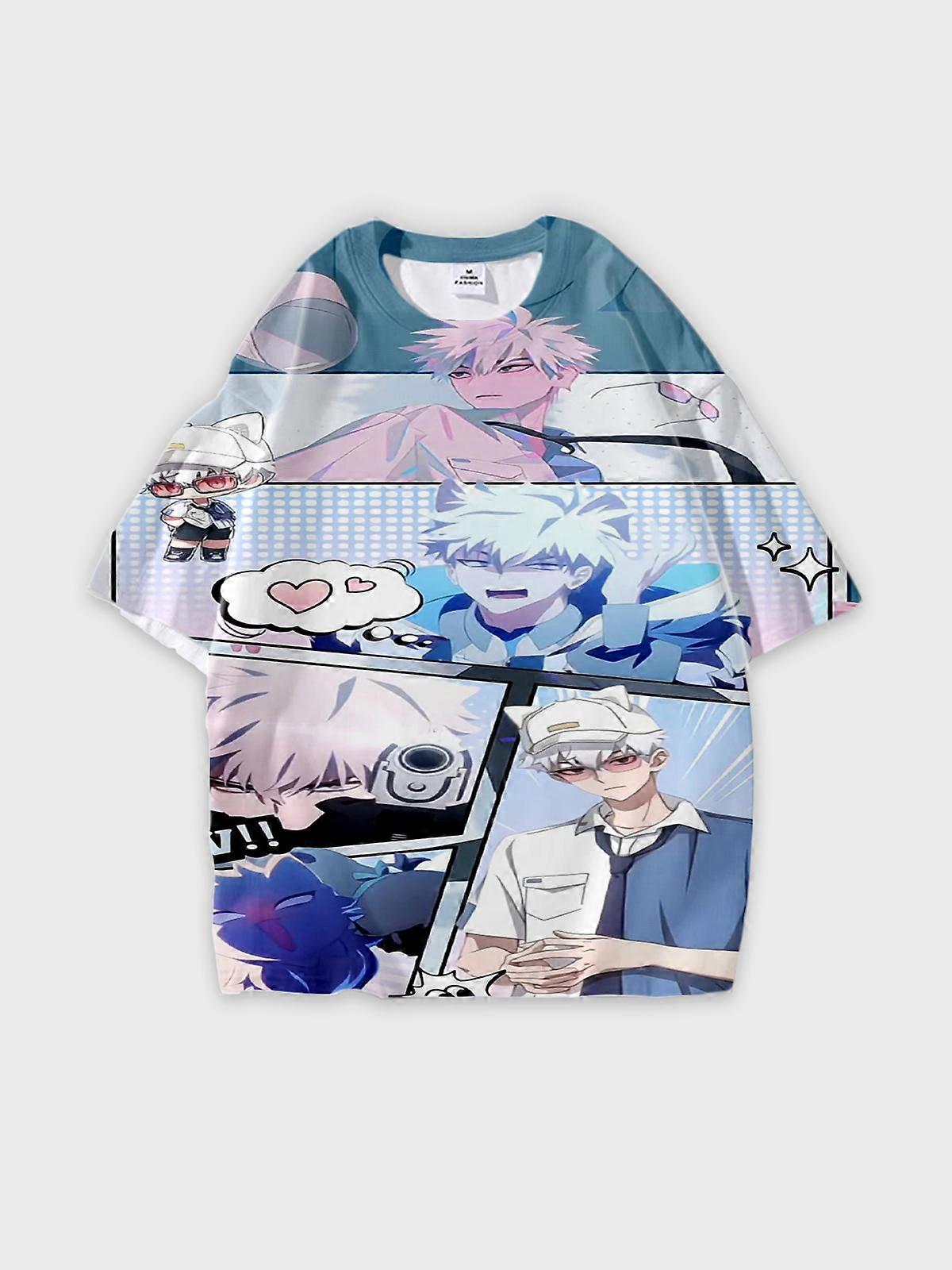T-Shirt Short Sleeve Round Neck, Summer Casual Loose Graphic Tee, Unisex The Link Click W911