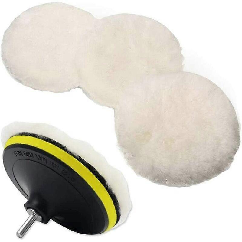 Grinder Accessory 6 Inch Mirror Polished Wool Wheel 6PCS Single Sided Wool Wheel