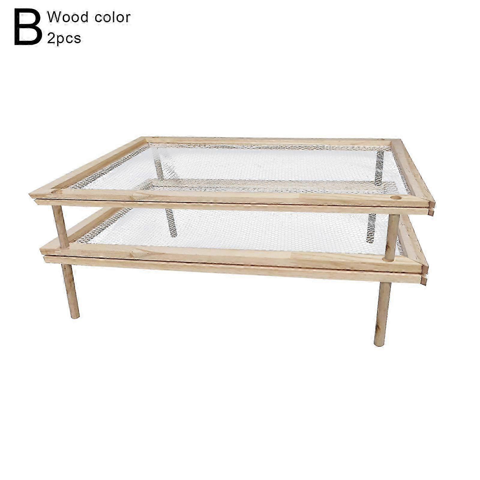 2025 Double Layer (B)$Pasta Herb Drying Rack Drying Wooden Air Drying Rack