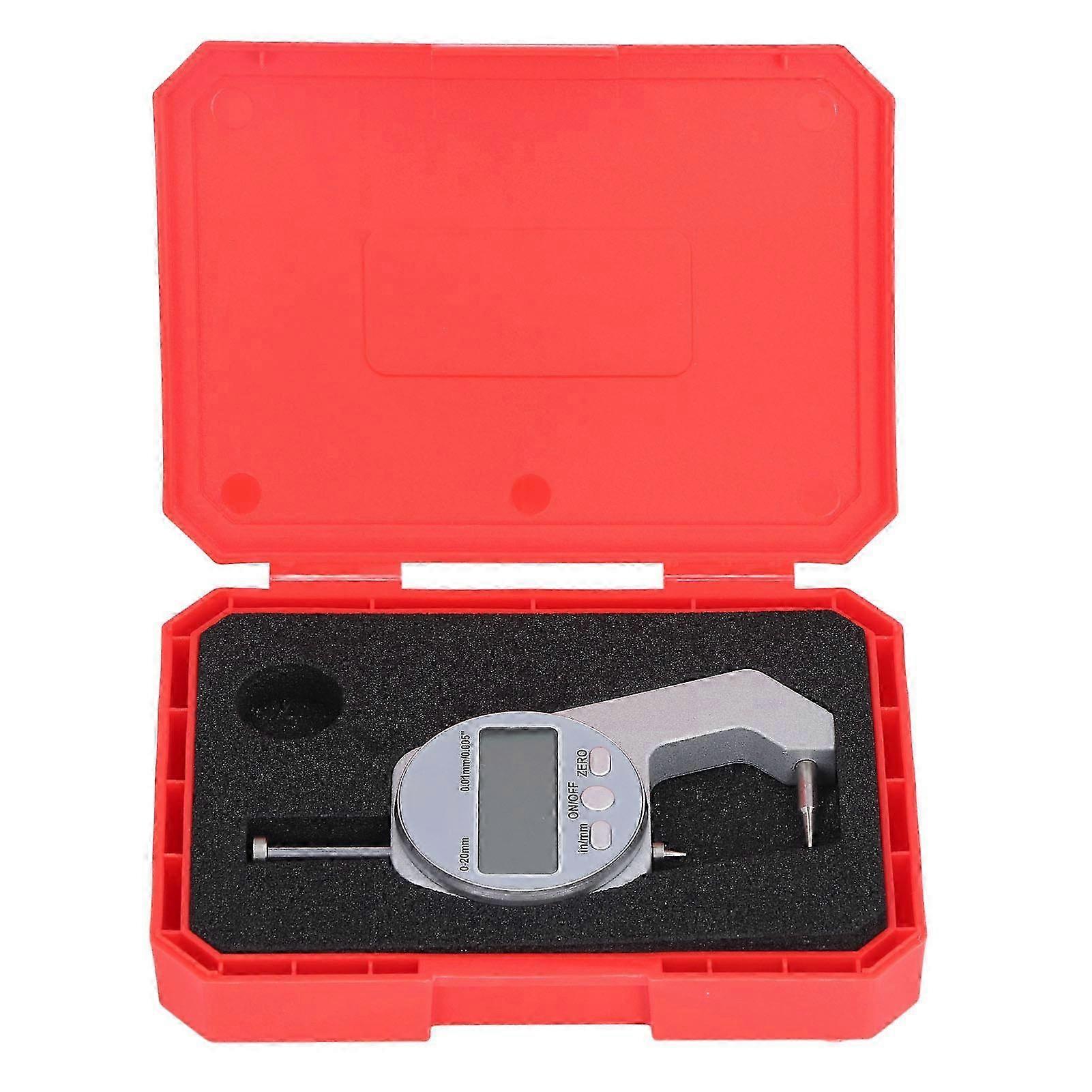 2025 Thickness Gauge 0‑20MM Range Digital Display Small Curved Tip Mini Thickness Gauge
