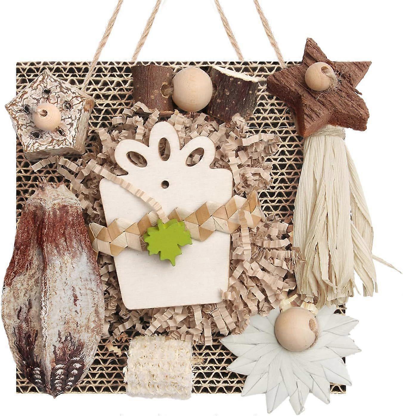 Bird Toys, Parakeet Toys, Parrot Toy, Conure Hanging Chewable Cardboard Foraging Suitable for Budgies, Cockatiels, Lovebirds, Sun Conures - Other Smal