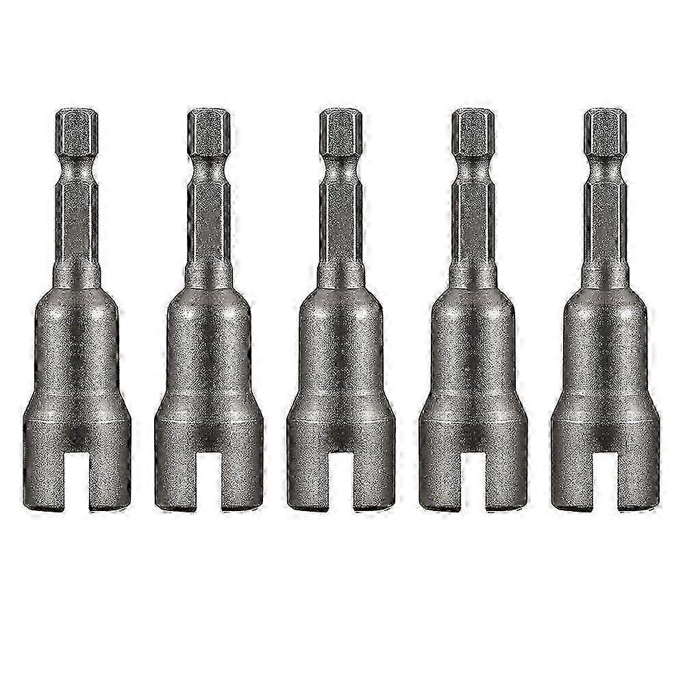 5-Piece Power Wing Nut Driver Set with 1/4 Inch Hex Shank, for UK DIY and Professional Tool Kits