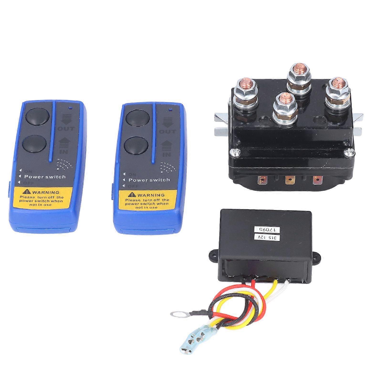 500A 12V Winch Solenoid Relay Contactor Remote Control Kit for 8000lb12000lb Winch Truck Jeep ATV SUV
