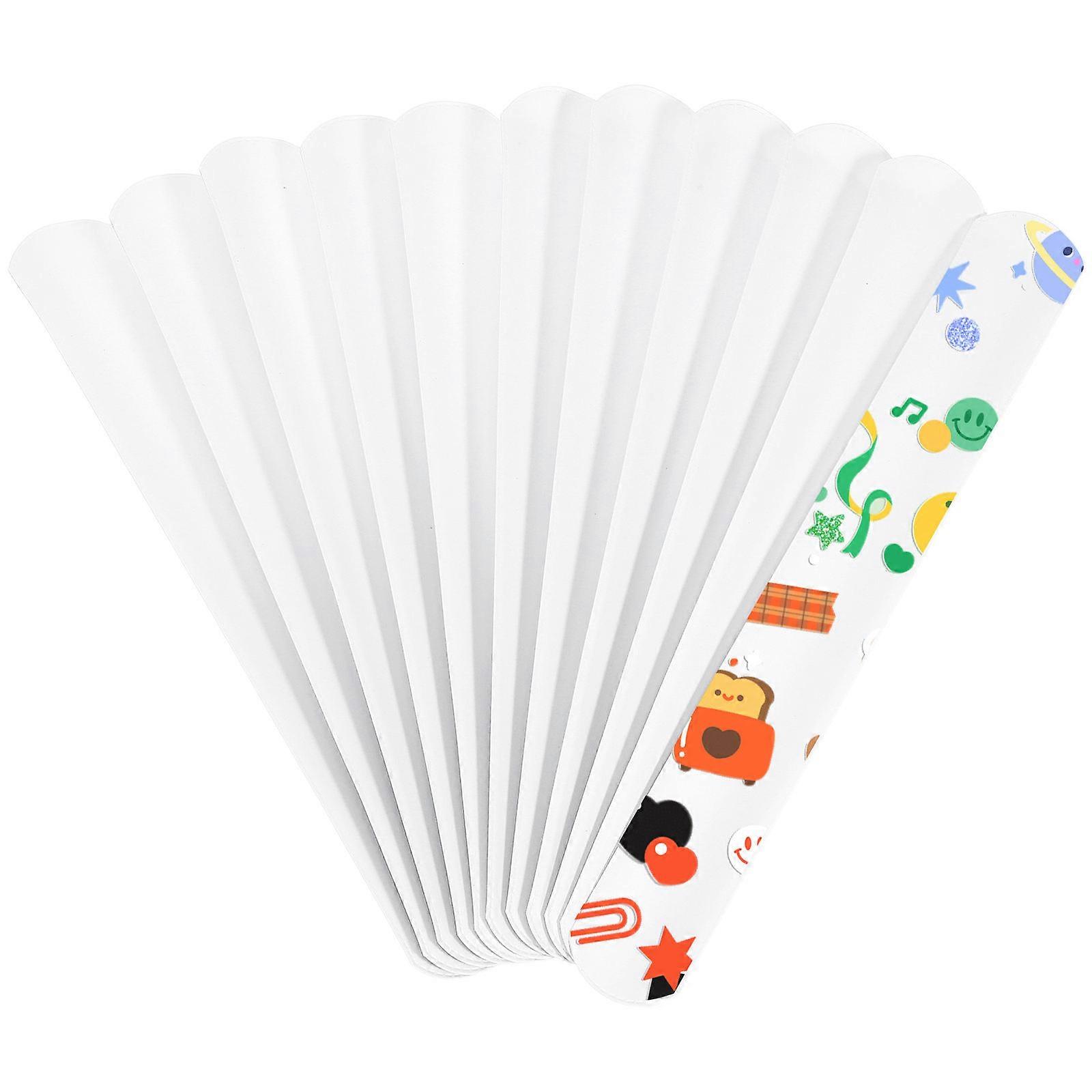 White Slap Bracelets DIY Slap Bands for Kids Playing 240Pcs Set