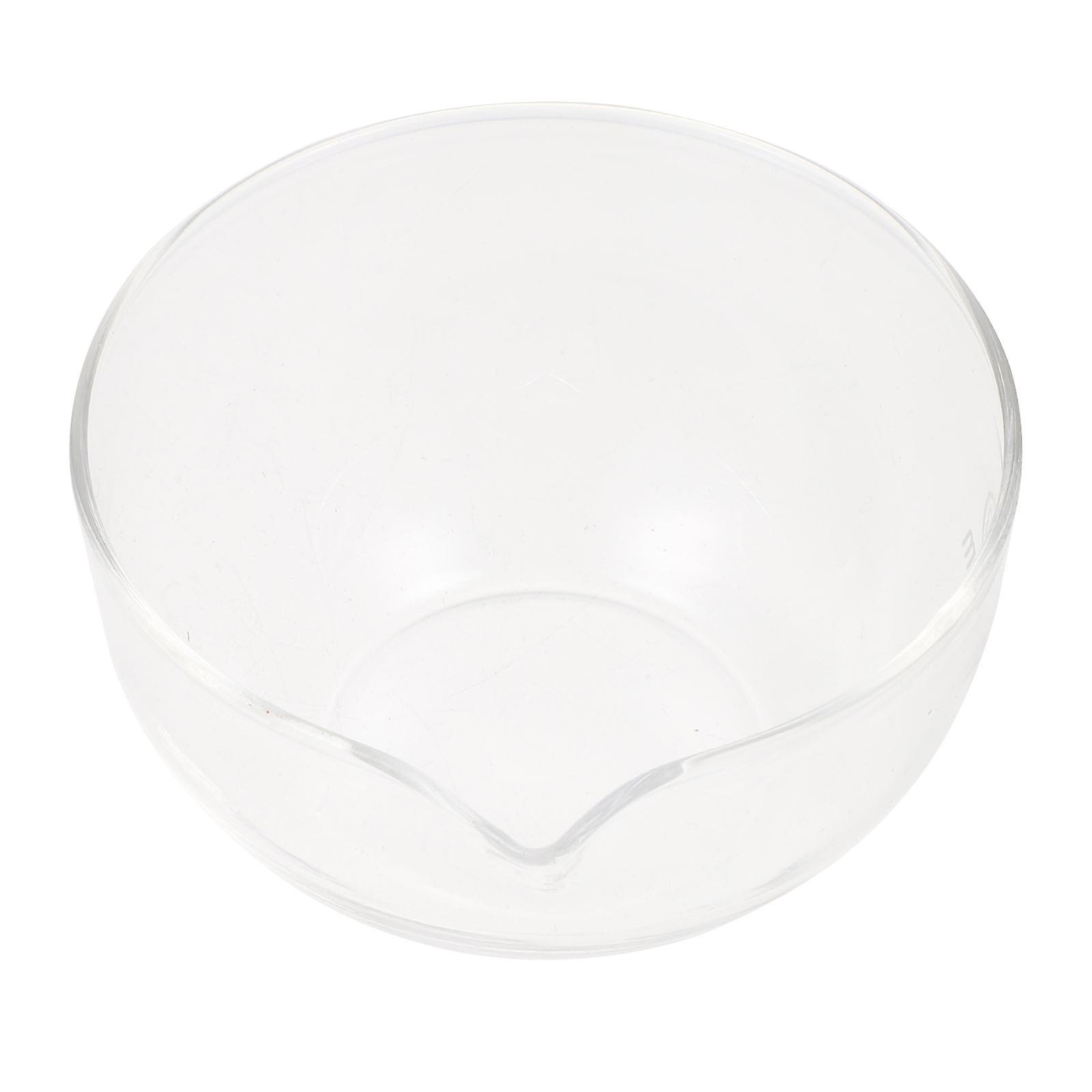 Glass Evaporating Bowl Round Professional Users Transparent Glass Basin Measuring 1Set