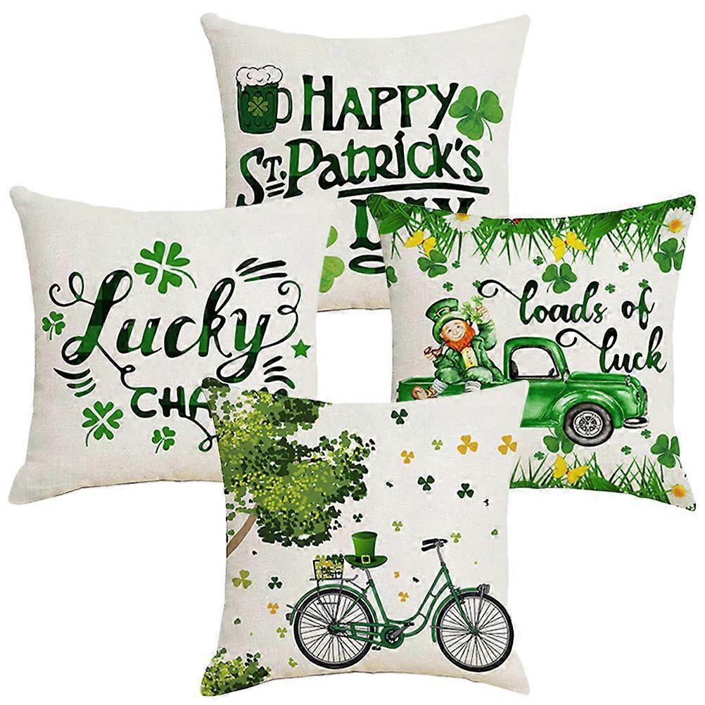 Sofa Cushion Covers Pillowcase Sofa Chair Multi Polyester Decoration 4Pcs