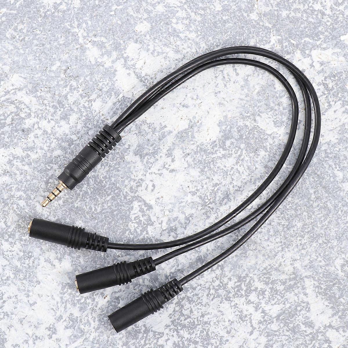 Audio Distribution Splitter Cable Mobile Headset Microphone 1Pcs