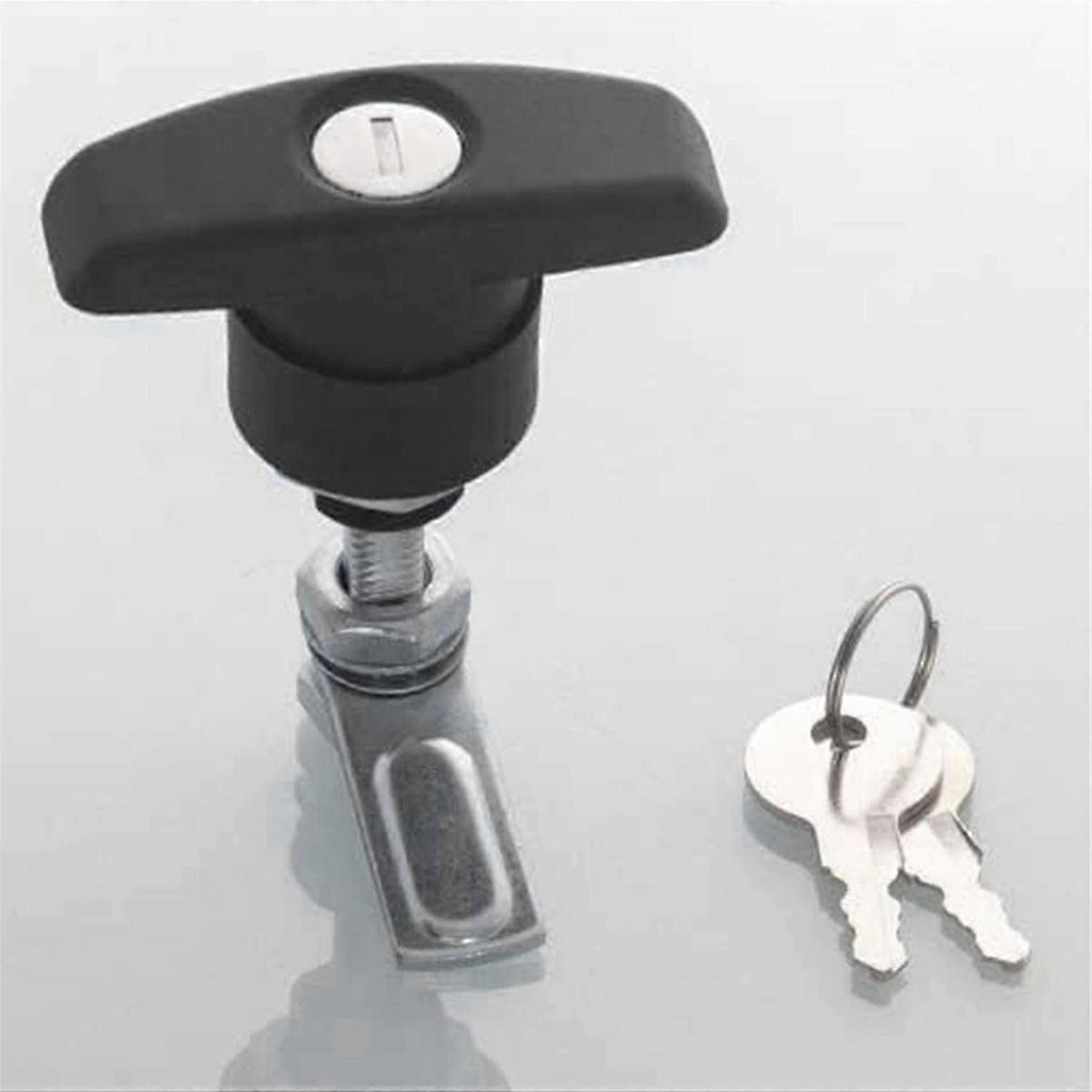 2 RV Trailer T-Handle Locks Cam Locks, Cabinet Locks, Drawer Locks, Rear Fixed T-Handle Locks, Shed