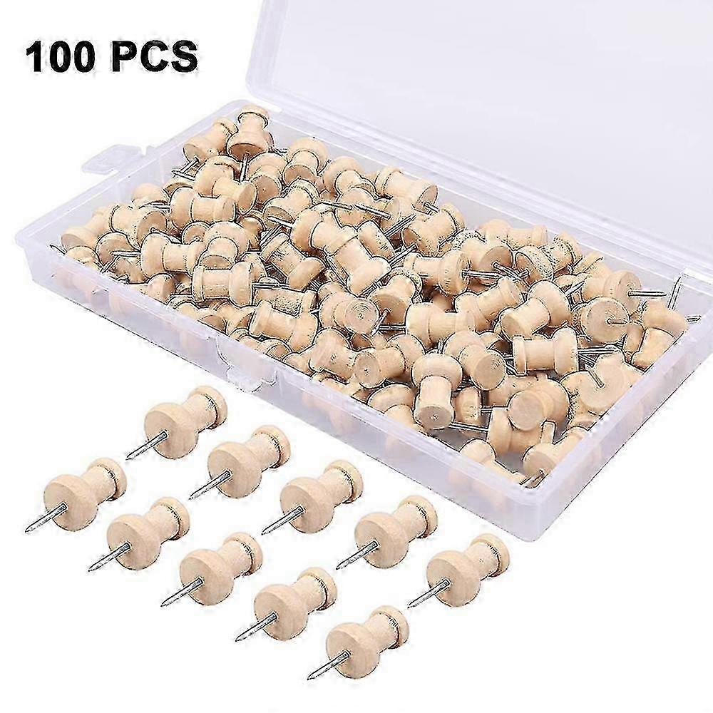 Elegant Wood Push Pins For Important Message Display, Contemporary Look With Durable Reusable Steel Pin, Wide Application Including Soft Boards A