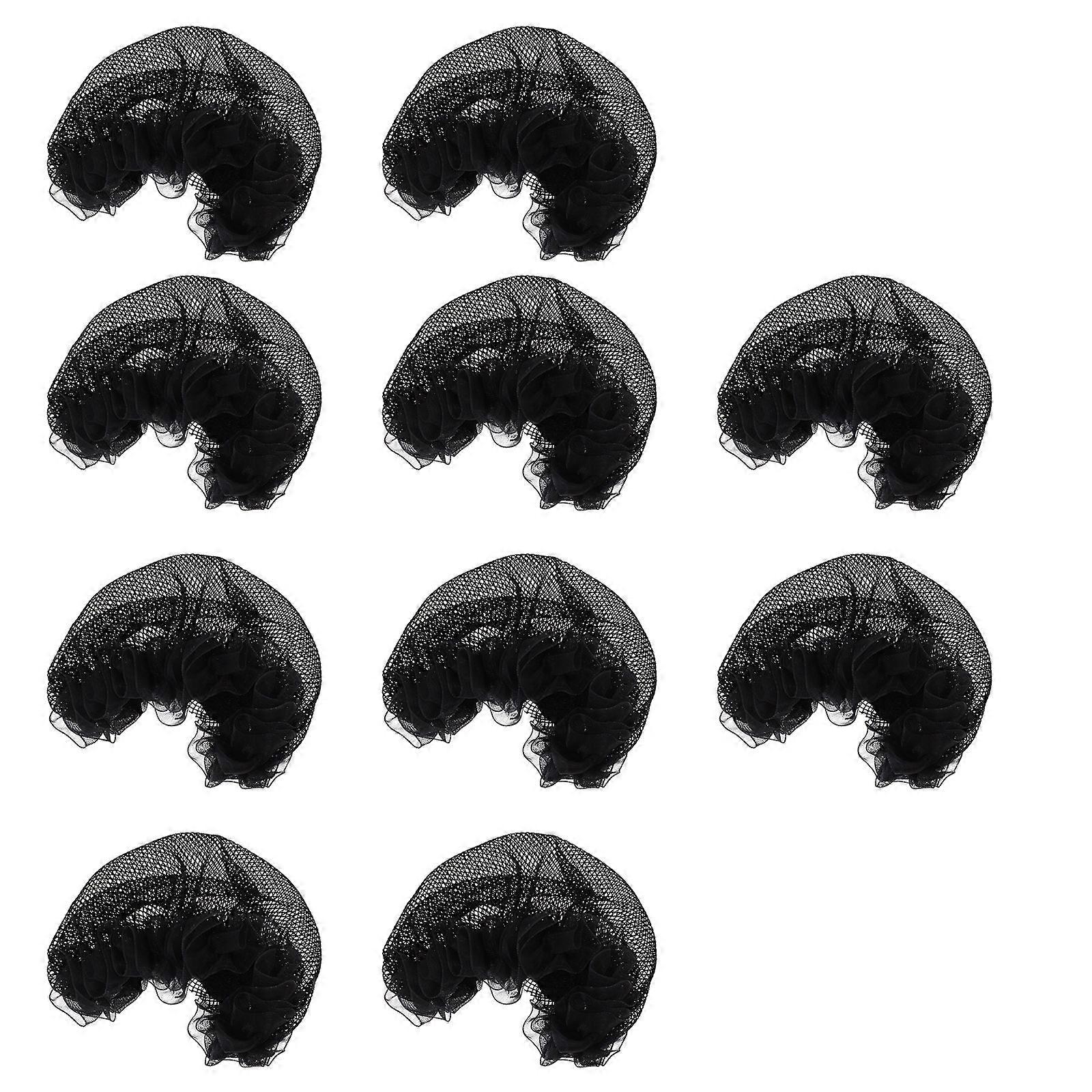 Invisible Hairnets Hair Bun Holders with Elastic Band for 10Pcs