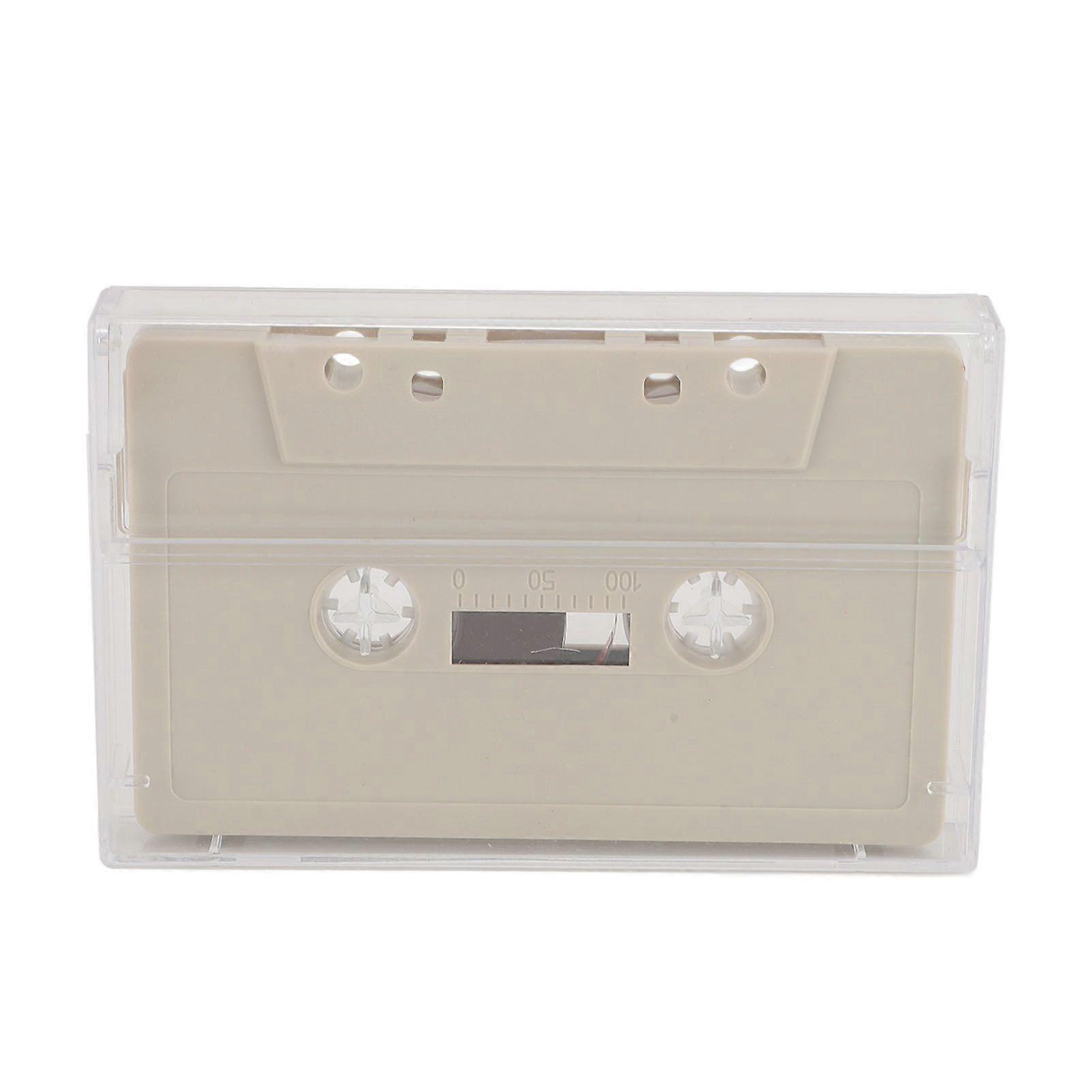 Blank Cassette Tape 45 Minute Premium Sound Empty Cassette Tape with Clear Case for Sound Music Recording Gray