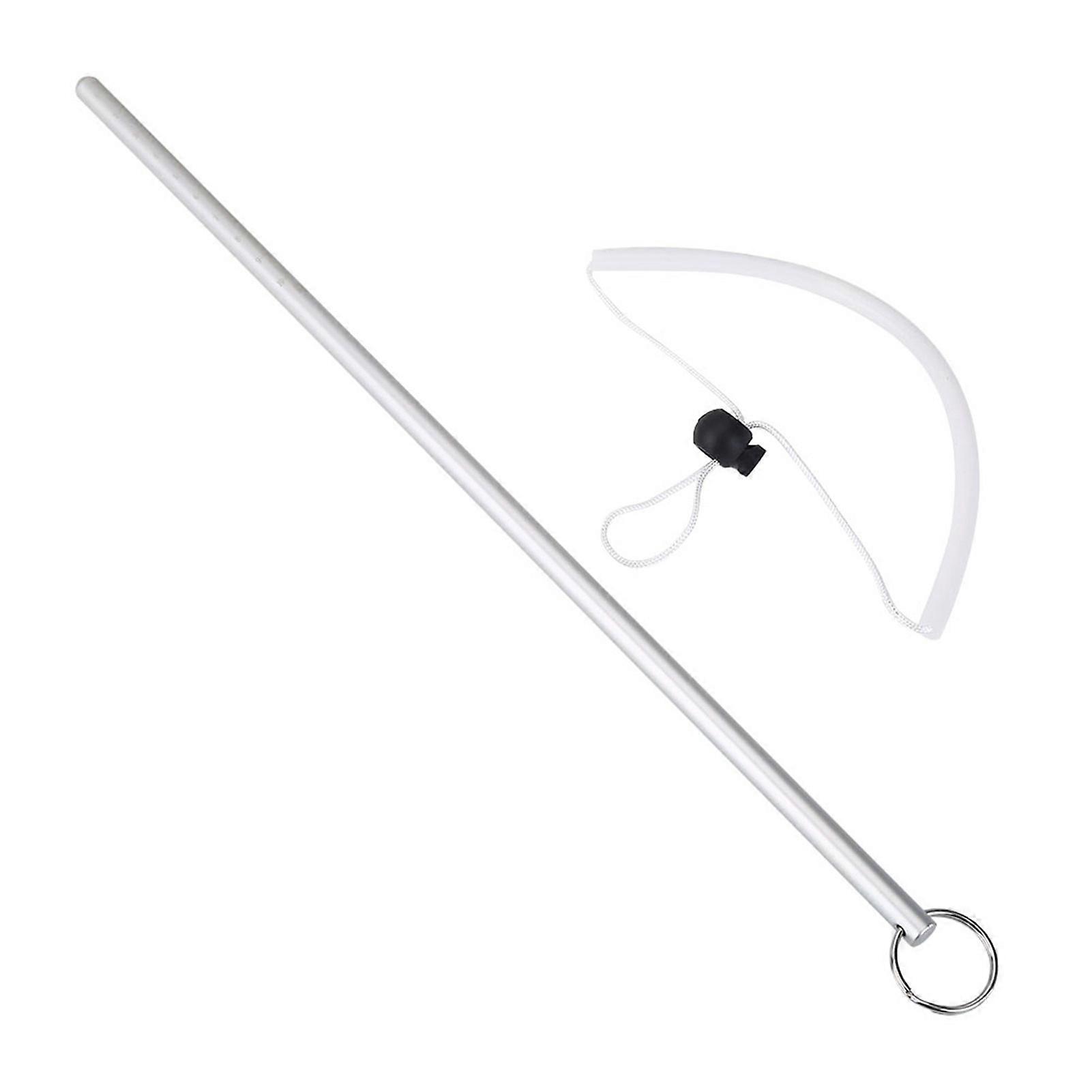 Aluminium Alloy Scuba Diving Point Rod Noice Maker with Lanyard, Colorful Durable Underwater Tool for Divers Silver