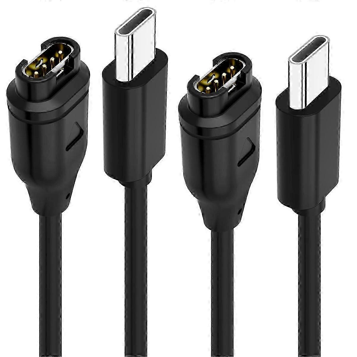 2 stuks USBC-oplader compatibel met Garmin horloge-oplader, datasynchronisatie-oplaadkabel voor Garmin Fenix