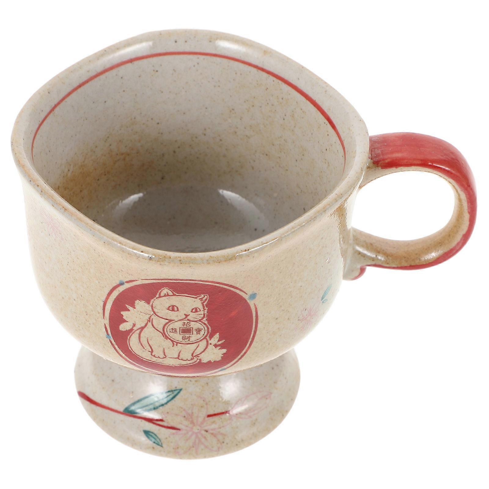 Retro Tea Container 3Pcs Ceramic Mug Ideal For Tea Lovers Japanese Style Tea Drinking Functional Cups